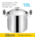 Induction-Ready Extra-Large Stainless Steel Cooking Pot - Heavy-Duty and Versatile