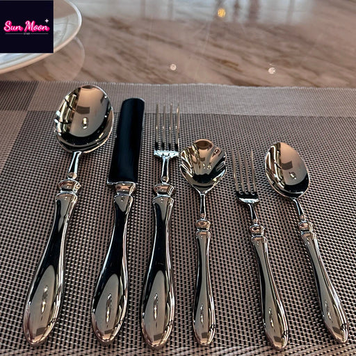 Elegant Roman Fork and Spoon Set with German Craftsmanship