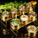 Elegant Stainless Steel Condiment Set with Wasabi Tray - Ideal for Hotpot, Dips, and More