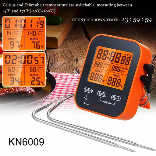 Precision Dual Probe Digital Meat Thermometer for BBQ and Baking Mastery