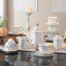 Elegant Royal Gold Pearl Bone China Tea & Coffee Set - Luxurious Collection for Exquisite Teatime