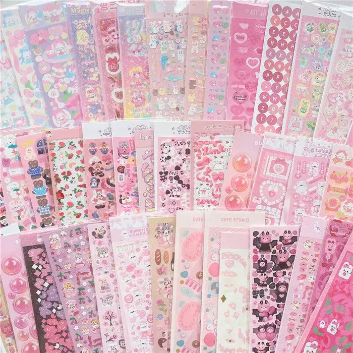 Kawaii Korean Random Laser Sticker Collection - Assorted Craft Supplies for Creative Fun