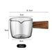 Elegant Borosilicate Glass Sauce Bowl with Wooden Handle