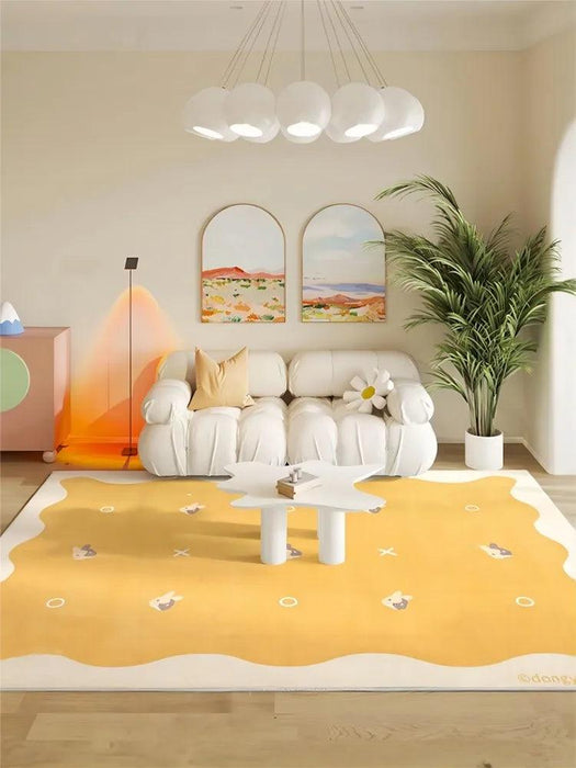 Whimsical Kids' Cartoon Plush Area Rug - Soft and Snuggly Floor Carpet