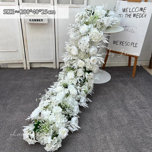 Luxury 2m Floral Table Runner for Weddings - Stunning Artificial Flower Decor and Arch Arrangement