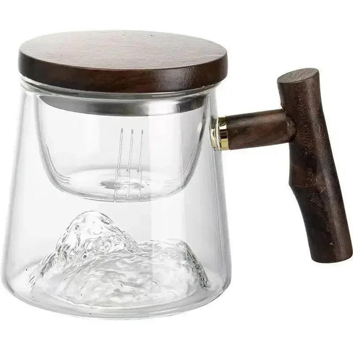 Elegant Borosilicate Glass Tea Mug with Infuser for Exceptional Brewing Delight