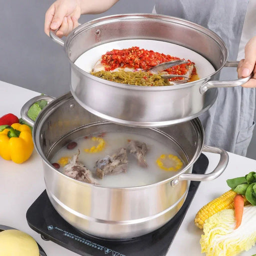 304 Stainless Steel Multi-Functional Steamer with Thickened Design