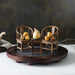 Charming Vintage Sushi Presentation Set with Miniature Table and Chair