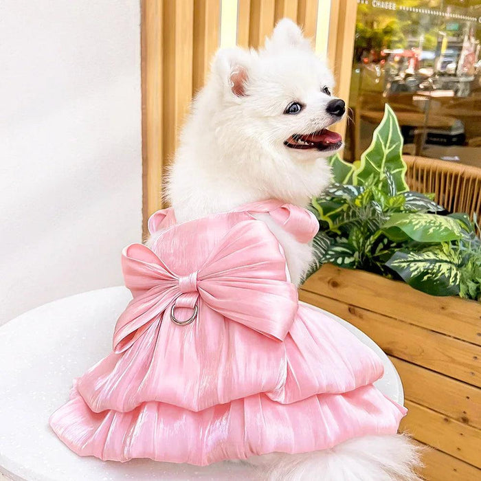 Charming Striped Butterfly Midi Dress for Small Dogs – Ideal for Special Occasions