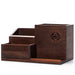 Sleek Black Walnut Desk Organizer - A Perfect Harmony of Elegance and Efficiency for Your Office