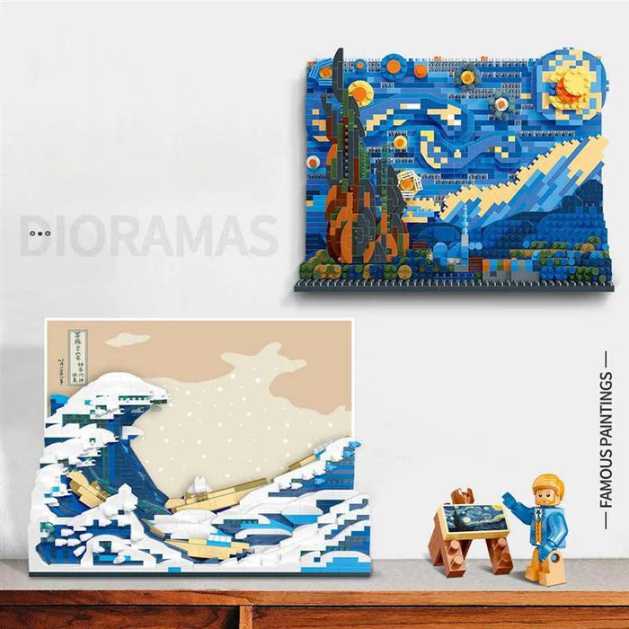 Vincent Van Gogh's Starry Night 3D Microbrick Art Kit - Spark Creativity in Young Artists