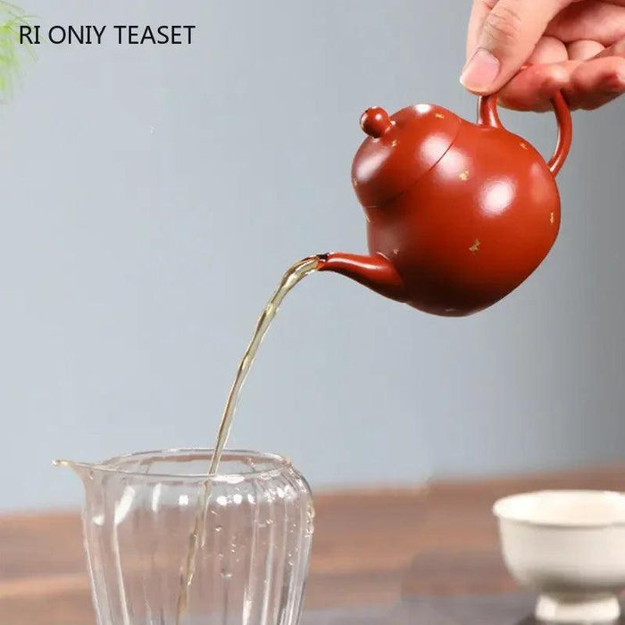 Elegant 120ml Authentic Yixing Purple Clay Teapot - Handcrafted Travel Tea Set