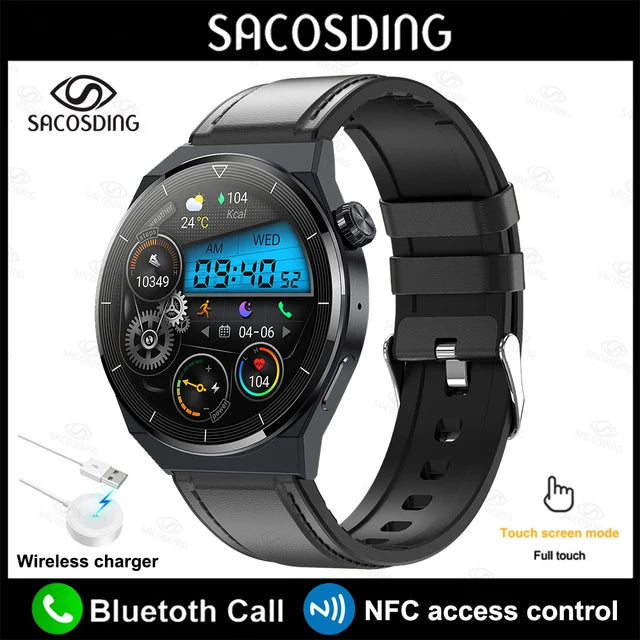 NFC Smartwatch Elite - Comprehensive Health Tracking, Bluetooth Calling & More