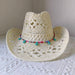 Lake Blue Western Cowboy Straw Hat Unisex with Adjustable Size