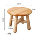 Rustic Kids' Round Wooden Bench - Stylish Multi-Use Stool for Home Decor