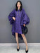 Batwing Sleeve Solid Color Dress for Autumn
