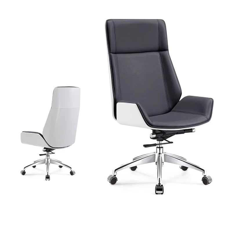 Modern Ergonomic Swivel Chair: Luxury Leather Nordic Design