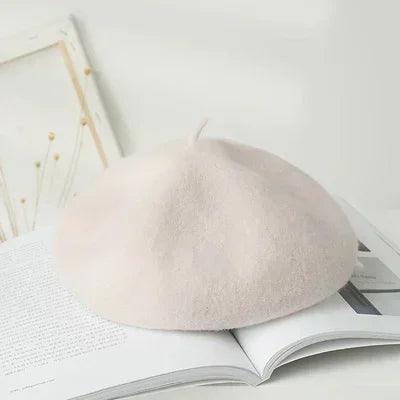 Chic French Wool Beret - Effortless Vintage Elegance for Women