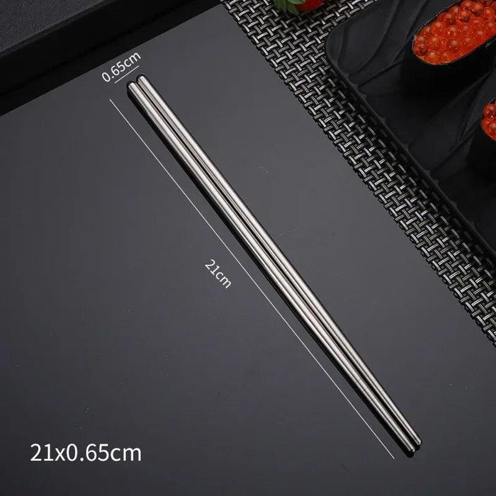 Elegant Stainless Steel Sushi Chopsticks with Enhanced Grip for Asian Cuisine