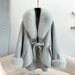 Chic Korean Fox Fur Cape: A Stylish Winter Essential for Women