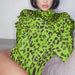 Leopard Print Long Sleeve Turtleneck Bodysuit for Women with Gloves - Slim Bodycon Rave Outfit for Autumn