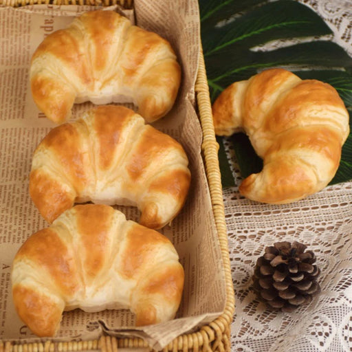 Realistic Golden Lava Croissant Bread Replica - Ideal for Photography and Decorative Displays