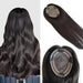 6x5 Inch Clip-In Real Hair Topper for Thinning Hair with Double Circle Base and 4 Secure Clips