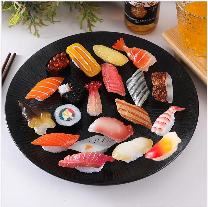 Realistic Artificial Sushi Set - 10pcs Decorative Japanese Rolls for Photography and Home Styling