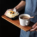 Handcrafted Acacia Wood Rectangle Serving Tray - Elegant Food and Snack Holder for Home and Hospitality