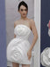3D Floral Strapless Mini A-line Dress for Women – Slim Waist