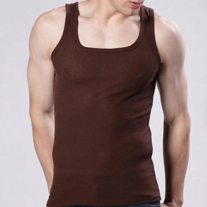 Men's Large Cotton Sleeveless Gym Tank Tops - Bodybuilding Muscle Vests for Fitness