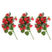 Artificial Strawberry Blossom Bouquet - Set of 3