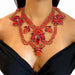 Radiant Rhinestone Jewelry Set - Elegant Necklace and Earring Duo for Fashion Enthusiasts