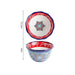 Hand-Painted Bohemian Ceramic Bowl with Chopstick Slots - Ideal for Noodles, Rice, and Salads