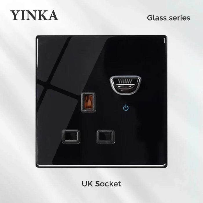 Elegant LED Crystal Glass Light Switch Panel - Versatile Multi-Gang Control System