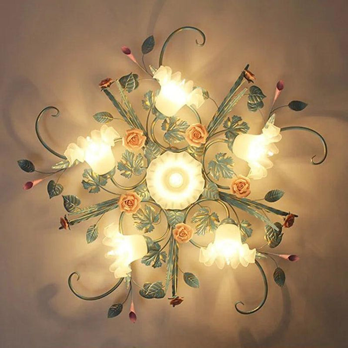 Whimsical Blossom Illuminating Chandelier for Romantic Interiors and Celebratory Events