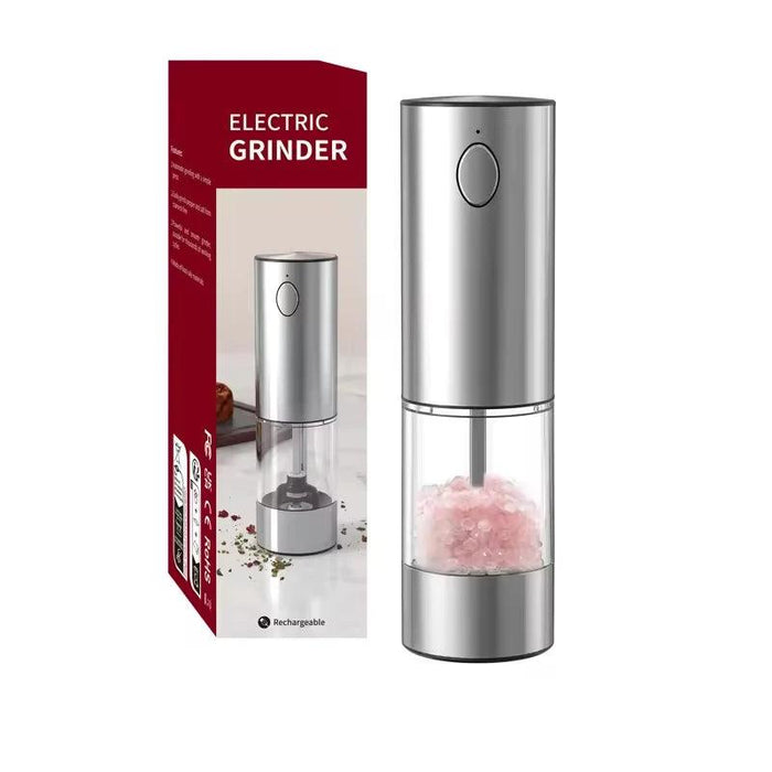 Automatic Rechargeable Salt and Pepper Grinder Duo with Adjustable Coarseness and Built-in LED Light