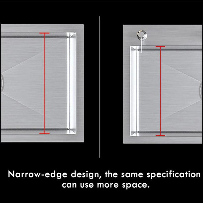 Premium 304 Stainless Steel Handmade Bar Sink Set with Rear Drain and Noise Reduction Features