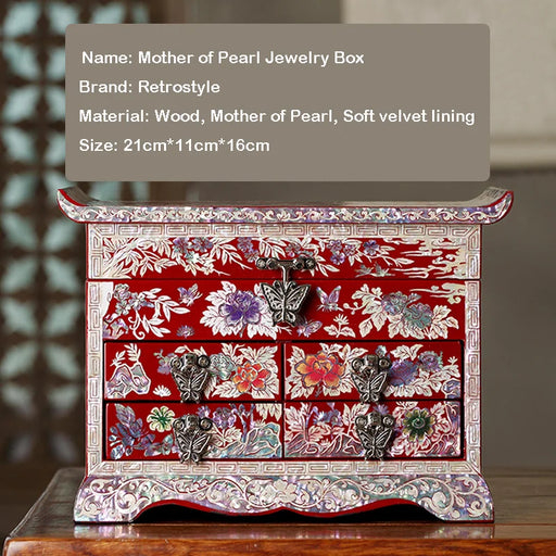 Chic Mother of Pearl Jewelry Storage Box with Generous Compartments for Rings and Bracelets – The Perfect Gift for Her