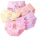 4 pcs Girls' Cotton Briefs Collection - Soft, Breathable & Playful Patterns for Kids