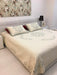 Elegant European Embroidered King Cotton Bedspread Set - 3-Piece Oversized Quilt with Matching Pillow Shams for Summer Relaxation