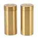 Set of 2 Rustproof Gold Spice Jars - Stainless Steel Seasoning Shakers for Salt, Sugar, Pepper, and More