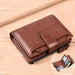 Men's RFID-Blocking PU Leather Zipper Wallet with Organized Compartments