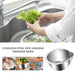 Extra Large Stainless Steel Food Washing Basin with Integrated Drainage Strainer