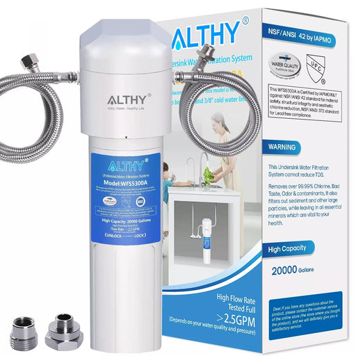 ALTHY Premium Under Sink Drinking Water Filter System - NSF/ANSI Certified for Clean & Refreshing Water