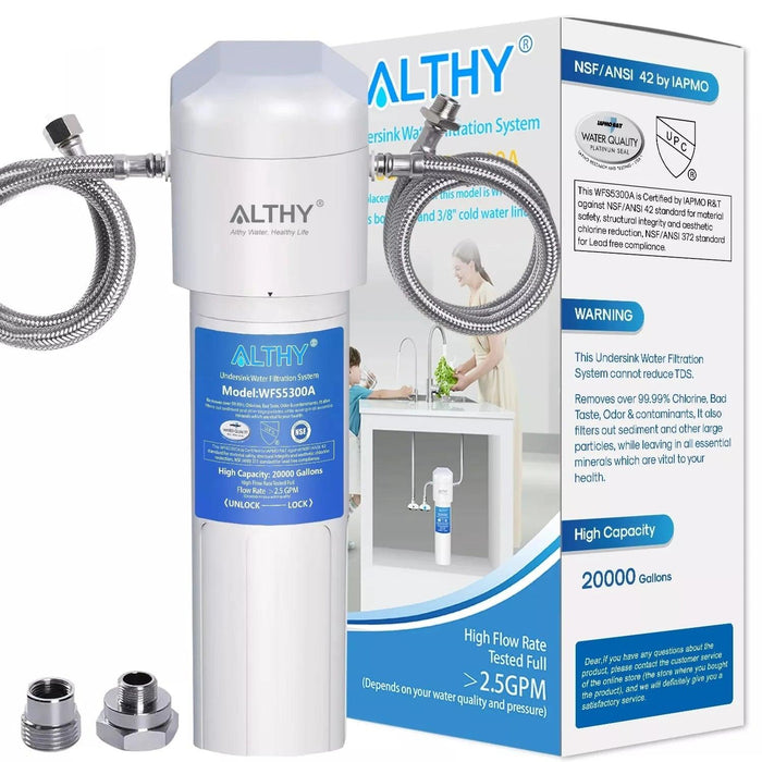 ALTHY Advanced Under Sink Water Filtration System - NSF/ANSI Certified for Superior Purity and Taste