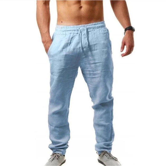 Men's Lightweight Linen Joggers - Ultimate Summer Activewear for Fitness Aficionados