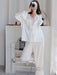 Elegant Lace Ice Silk Pajama Set for Women