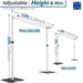 Versatile Adjustable Pipe & Drape Backdrop Stand for Events - Choose 10x10ft or 10x20ft Sizes