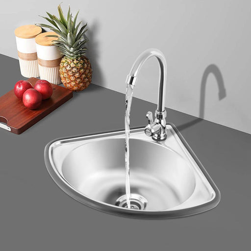 Versatile Triangular Stainless Steel Hand Wash Basin Kit for Modern Spaces